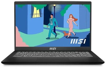 MSI Modern 15 9S7-15H112-1030 - 15,6" FullHD, Core i3-1315U, 8GB, 512GB SSD, DOS - Fekete Laptop 3 év garanciával