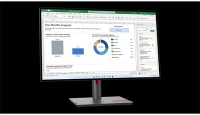 Lenovo ThinkVision P27q-30 Monitor (63A2GAT1EU) - 27" QHD (2560x1440),16:9, 1000:1, 350cd/m2, 4ms, HDMI, DisplayPort, DP-out, VESA, 3 év garancia, Fekete színben