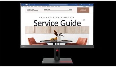 Lenovo ThinkVision S24i-30 Monitor (63DEKAT3EU) - 23.8" QHD (1920X1080),16:9, 300000:1, 250cd/m2, 4ms, HDMI, VGA, VESA, 3 év garancia, Fekete színben
