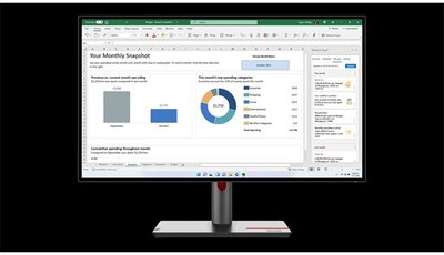 Lenovo ThinkVision P27q-30 Monitor (63A1GAT1EU) - 27" QHD (2560x1440),16:9, 1000:1, 350cd/m2, 4ms, HDMI, DisplayPort, DP-out, VESA,RJ45,5xUSB 3 év garancia, Fekete színben