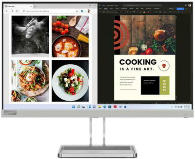 Lenovo ThinkVision S24i-40 Monitor (67A8KAC3EU) - 23.8" WLED FullHD (1920x1080),16:9, 300000:1, 250cd/m2, 4ms, HDMI, VGA, VESA, 3 év garancia, Fehér színben