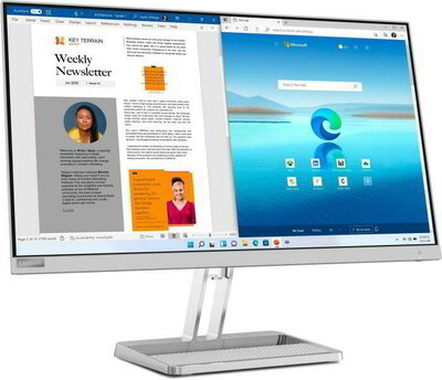 Lenovo ThinkVision L27-40 Monitor (67ABKAC4EU) - 27" WLED 1920X1080,16:9, 3000:1, 300cd/m2, 4ms, HDMI,VGA, VESA 3 év garancia, Fehér színben