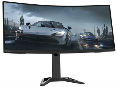 Lenovo G34w-30 Monitor (66F1GAC1EU) - 34" QHD ( 3440x1440),21:9, 3000:1, 350cd/m2, 0.5ms, 2xHDMI, DisplayPort, VESA 3 év garancia, Fekete színben