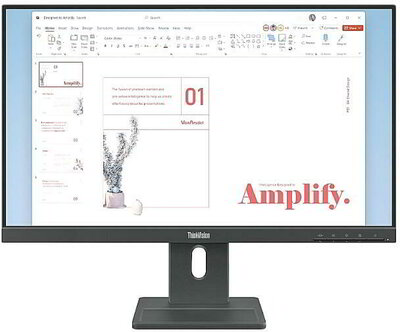 Lenovo ThinkVision E24-40 Monitor (64BAMAT1EU) - 23.8" WLED FHD ,16:9, 1000:1, 250cd/m2, 4ms, HDMI,DP, VESA 3 év garancia, Fekete színben