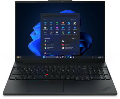 Lenovo ThinkPad E16 (G3) 21SR007MHV - 16.0" WUXGA, Intel Core Ultra 5 225U, 16GB, 512GB SSD, DOS - Fekete Fémházas Üzleti Laptop 3 év garanciával