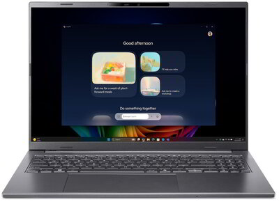 Acer Aspire 16 AI (A16-52M-70LC) - 16" WUXGA+ OLED,Core Ultra 7-258V, 32GB, 1TB SSD, Microsoft Windows 11 Home - Acélszürke Laptop 3 év garanciával
