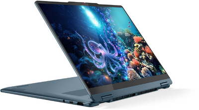 Lenovo Yoga 7 2 in 1 83JR006AHV - 14" WUXGA OLED Touch, AMD Ryzen™ AI 5 340, 16GB, 512GB SSD, Microsoft Windows 11 Home - Zöldeskék Átalakítható Laptop 3 év garanciával