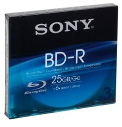Sony BD-R Blu-Ray lemez Slim tok