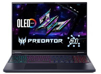Acer Predator Helios Neo PHN16-73-99A3 - 16" WQXGA, Core Ultra 9-275HX, 32GB, 1TB SSD, nVidia GeForce RTX 5070 8GB, DOS - Fekete Gamer Laptop 3 év garanciával