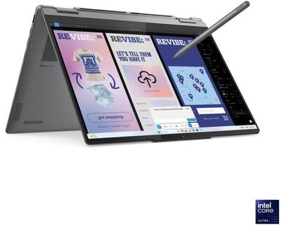 Lenovo Yoga 7 2 in 1 83JQ008RHV - 14" WUXGA Touch, Core Ultra 5 226V, 16GB, 512GB SSD, Microsoft Windows 11 Home - Szürke Átalakítható Laptop 3 év garanciával