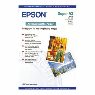 Epson Archival Matte Paper, DIN A3+, 192g/m2, 50 Sheets