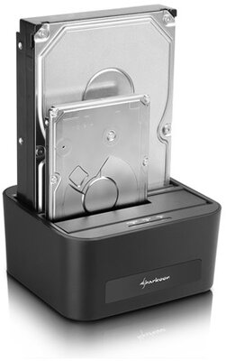 Sharkoon QuickPort XT Duo Clone 2.5"-3.5" HDD dokkoló (USB3.0 - SATA)