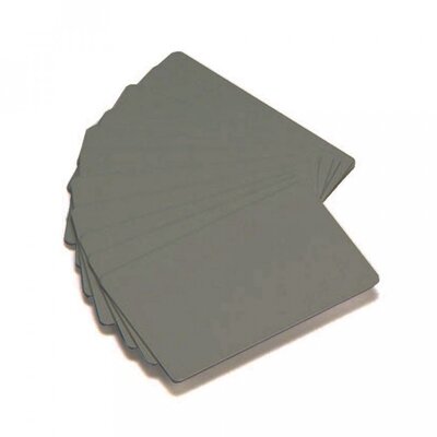Zebra 500-PK PVC CARDS 30MIL SILVER