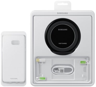 Samsung ET-KN930ABE Starter Kit Galaxy Note 7 Wireless töltő + kábel + tok Fehér