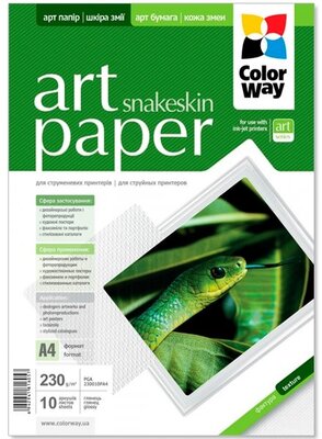 ColorWay Photo paper Inkjet paper ART glossy snakeskin 230g/m A4 10 sheet
