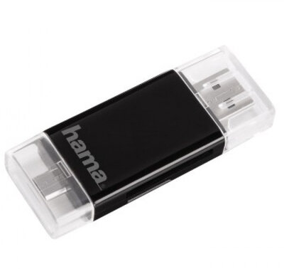Hama Mobil-Tablet USB 2.0 kártyaolvasó SD/microSD, fekete