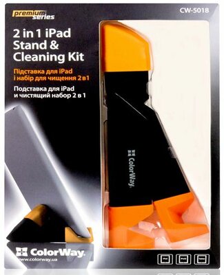 ColorWay tisztítószerek TAB/SMARTPHONE, prémium hordozható tisztító készlet (állvány, tisztító folyadék 10 ml, mikroszálas huzat)