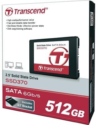 Transcend SSD370 512 GB 2,5 "Belső Solid State Drive