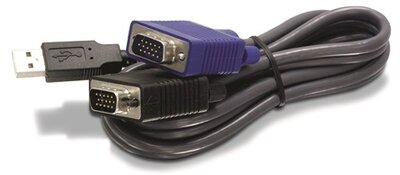 TRENDnet TK-CU06 D-SUB 15pin USB M/M KVM switch adatkábel 3m fekete