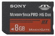 Sony 8GB Memory Stick PRO Duo High Speed