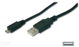Assmann USB 2.0 csatlakozókábel, A/M - microB/M