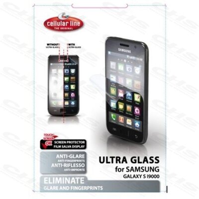 Cellularline Képernyővédő fólia, ULTRA GLASS, ujjlenyomat- és tükröződésmentes, Samsung Galaxy S3 mini, i8190