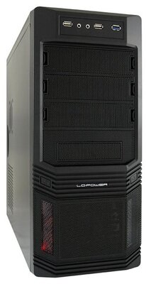 LC-Power Pro-Line PRO-925B Számítógépház + 600W PSU Fekete