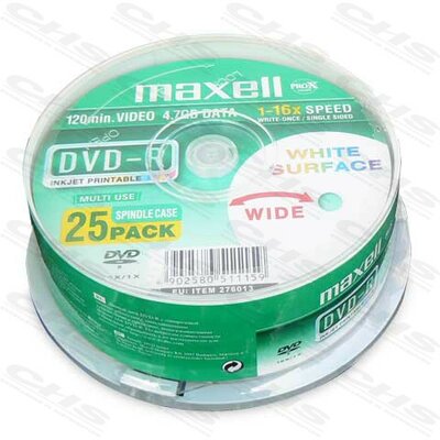 MAXELL DVD lemez +R 4.7GB 25db/Henger 16x