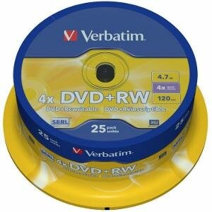 Verbatim DVD+RW Újraírható DVD Lemez Hengerdoboz (25db/cs)