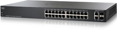 Cisco SG200-26P 24 LAN 10/100/1000Mbps, 2 miniGBIC Smart menedzselhető PoE switch