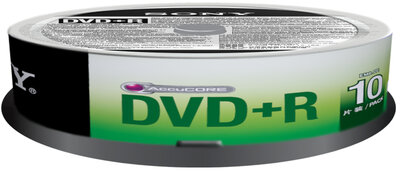 SONY DVD lemez +R 4.7GB 16x 10db/henger
