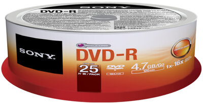 SONY DVD lemez -R 4.7GB 16x 25db/henger