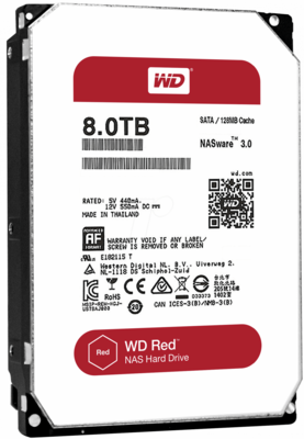 Western Digital 8.0TB SATA-III Red NAS (WD80EFZX)