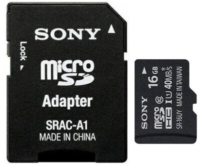 Sony 16GB SR-UY3A microSDHC UHS-I memóriakártya + SD adapter