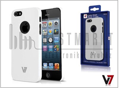 Apple iPhone 5/5S hátlap - V7 Candy Shield - fehér