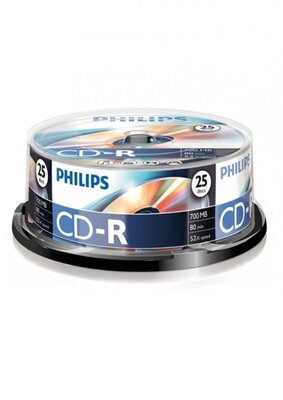 Philips CD-R Egyszer Írható CD Lemez Hengerdoboz (25db/cs)