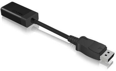 RaidSonic IcyBox IB-AC515 DisplayPort M - D-Sub (15) F Adapterkábel 0.1m Fekete