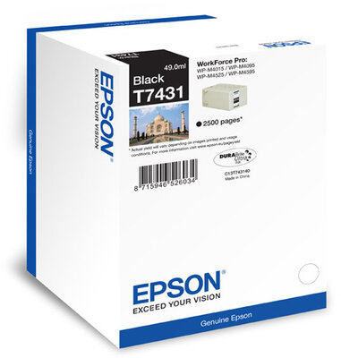 EPSON Patron WP-M4015/M4525 49ml, 2500oldal, fekete