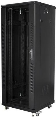 Lanberg 19" szabadonálló rack szekrény 32U/600x600mm - fekete