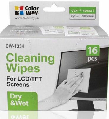 ColorWay tisztítószerek LCD/LED/TAB, (száraz és nedves tisztítókendő 16 db)