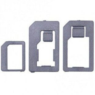 GT SIM kártya adapter (nanoSIM / SIM) 3in1 set fekete