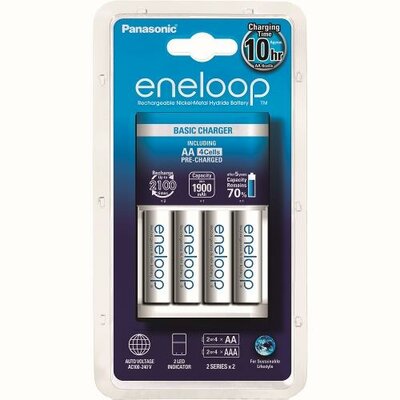 Panasonic Eneloop R6/AA Újratölthető ceruzaelem (4db/csomag) + BQ-CC51 töltő
