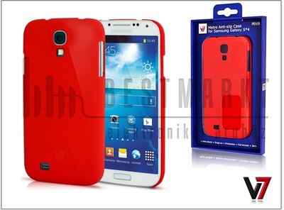 Samsung i9500 Galaxy S4 hátlap - V7 Metro Anti-Slip - piros