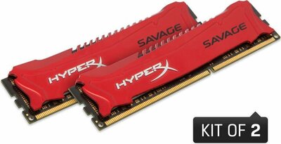 Kingston HyperX Savage Intel XMP 16GB DDR3 Kit(2x8GB) Piros HX316C9SRK2/16