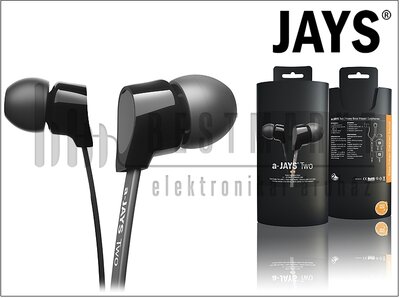 Jays sztereó fülhallgató - 3,5 mm jack - a-Jays Two Heavy Bass Earphones - black - JHAJAY2-T00073