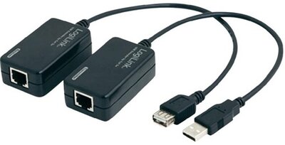 LogiLink USB A M/F extender 60m UTP fekete