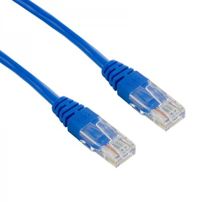 4World Patchcord RJ45, törésgátló, Cat. 5e UTP, 10m, kék