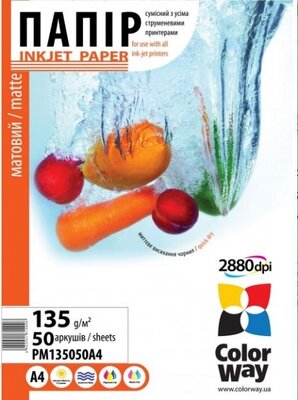 ColorWay Fotópapír , matt 135g, A4, 50 lap