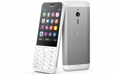 Nokia 230 Dual SIM Mobiltelefon - Ezüst AKCIOS