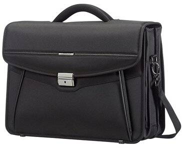 Samsonite Desklite Briefcase 3 Gussets 15,6" Notebook táska Fekete